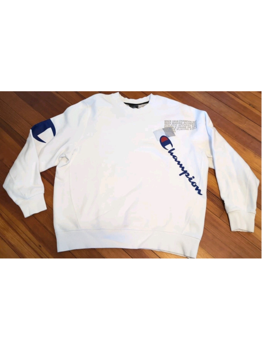 Champion Super Fleece 2.0 Behind The Label Crew Champion Sweatshirt White L/XL